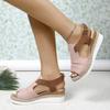 Plus Size Slope Heel Sandals Women Buckle Outer Wear Beach Sandals Slippers