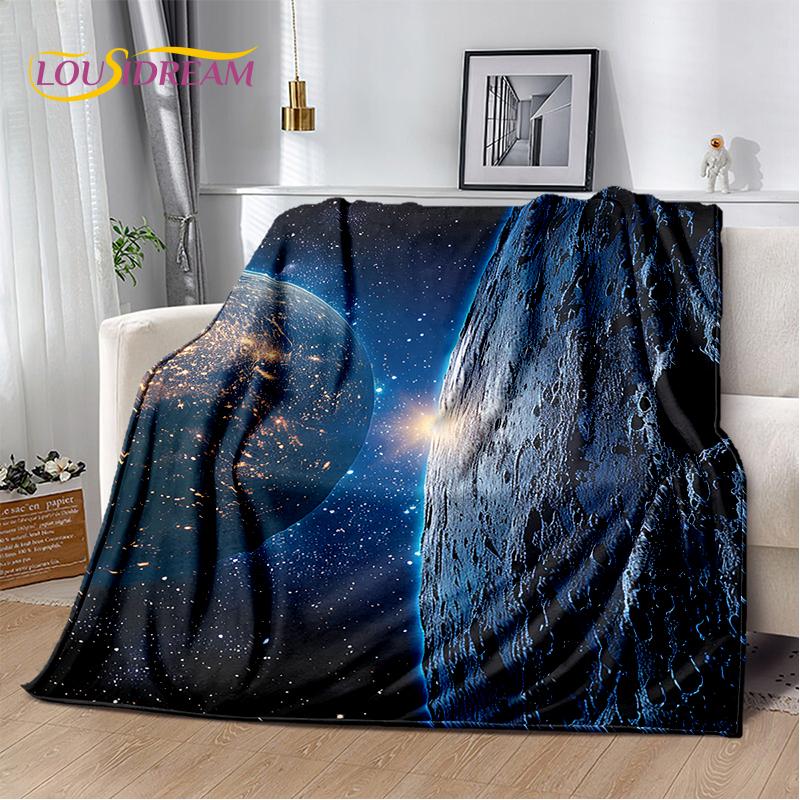 Universe Space Stars Black Hole Galaxy Earth Milky Way Soft Blanket,Soft Throw Blanket for Home Bedroom Bed Sofa Cover Kid Gift