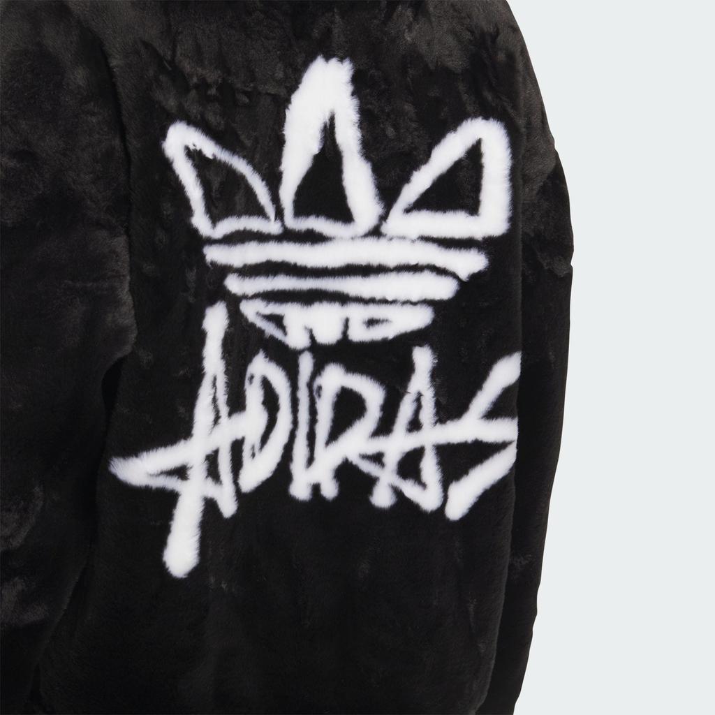 Adidas Originals Fur FW24 Jacket Long Sleeve Zip Sports Jacket Unisex Jacket Black JD3776