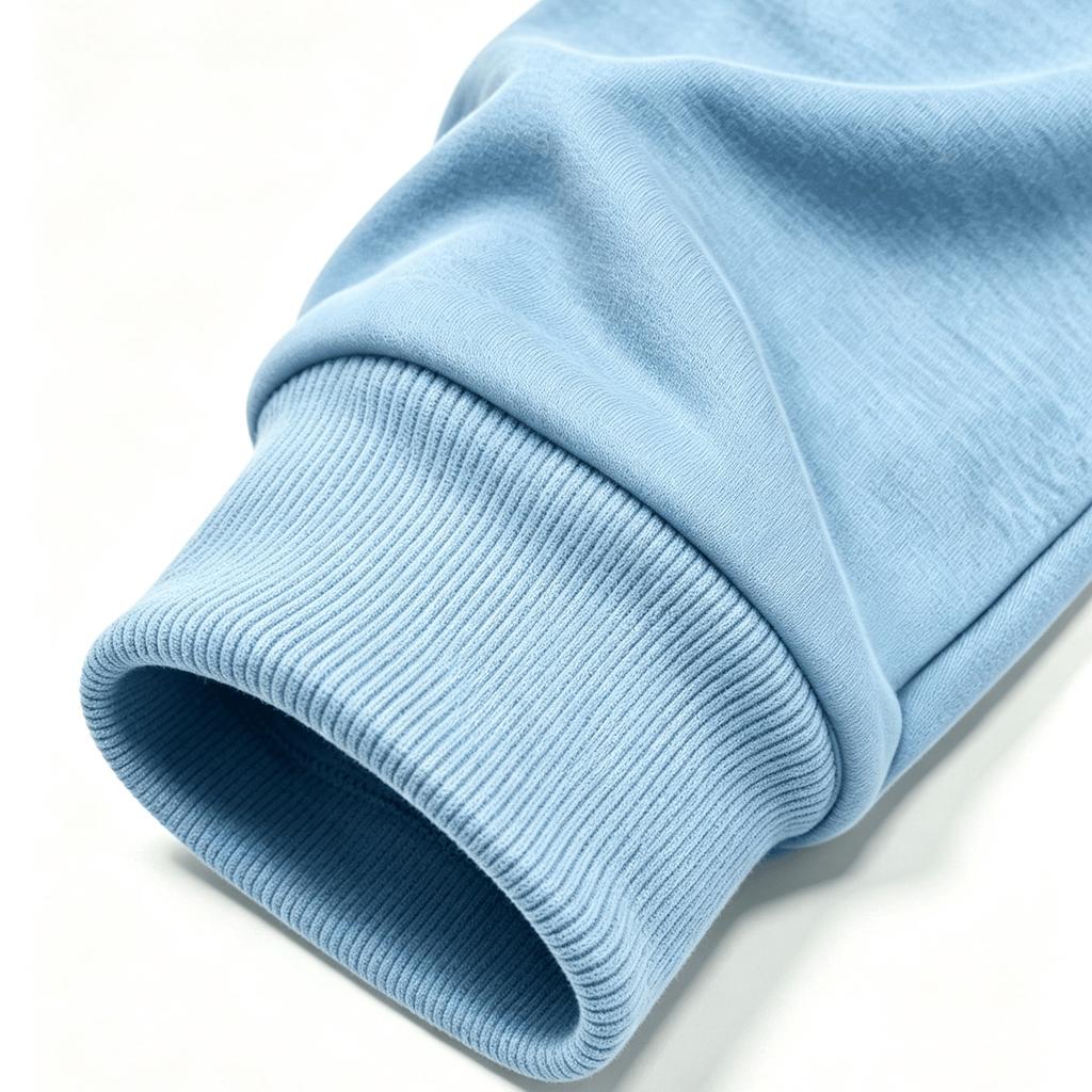 Sky blue Men's Half Zip Hoodie Solid Color Long Sleeve Pullover Sweatshirt Casual Outdoor Hooded Tops With Pocket Autumn Winter