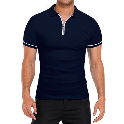 Summer Men's Polo Shirt Thin Short Sleeved T-shirt Men's Lapel Solid Color Slim Fit T-shirt Top