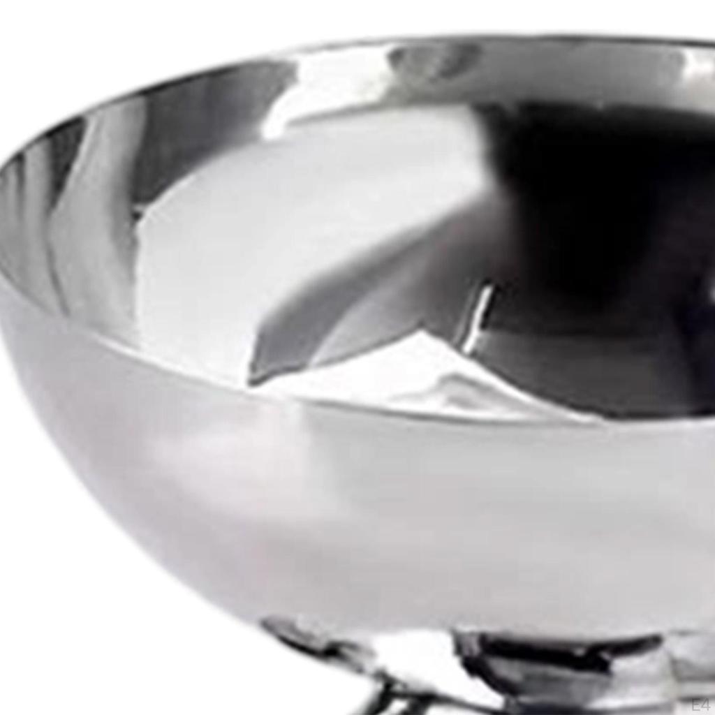 Bowl By of Stainless Steel Dessert Round Foot Cocktail for Cereal