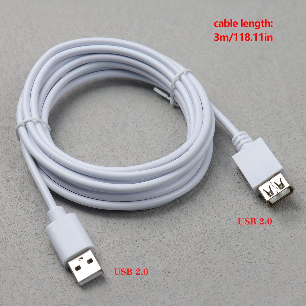 USB 2.0 Male To Female Charging Extension Cable For USB Fans Lights And Other 5V Devices Connection Cord