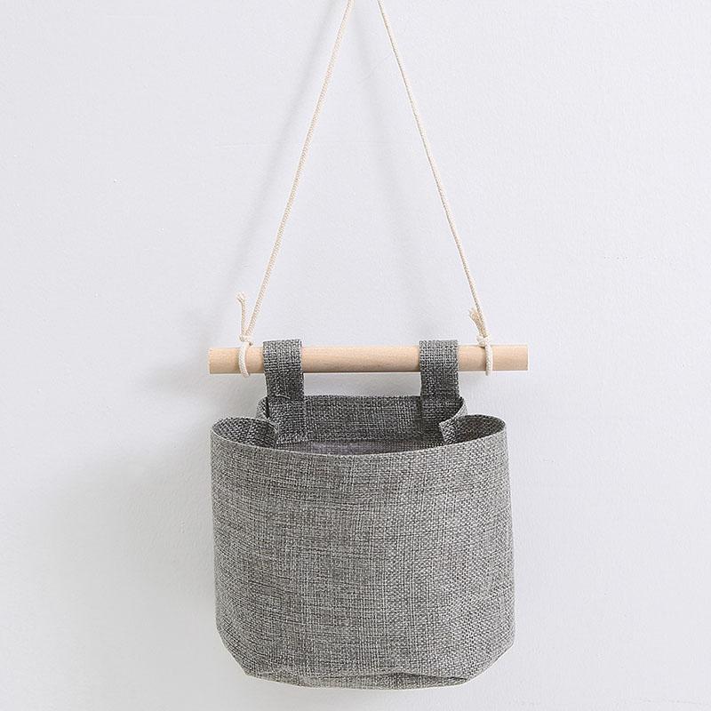 

Wall Hanging Storage Bag Organizers Pocket Multi Purpose Polyester Hang Bag for Home Decor DIY Kitchen Door Closet Storage Bags сірий колір