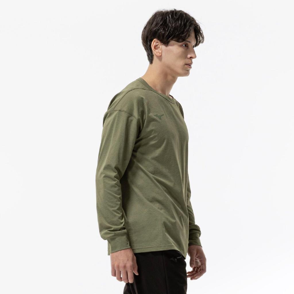 Training Wear Stretch Soft Dry UV Four Leaf XL [Mizuno] T-Shirt, Sweat-wicking, Quick-drying, Protection, 32MAD029, Men's, Green,