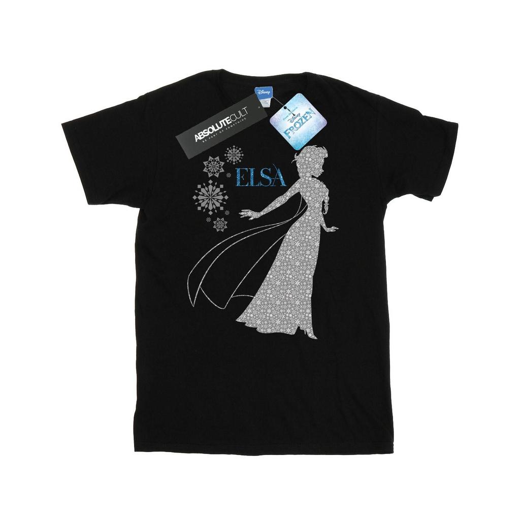 Disney Mens Frozen Elsa Christmas Silhouette T-Shirt