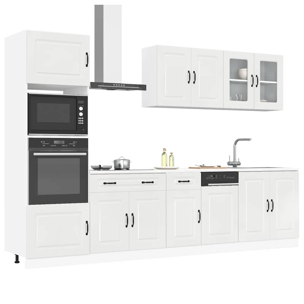 Juego de Armarios de Cocina de 7 Piezas, Blanco de Alto Brillo