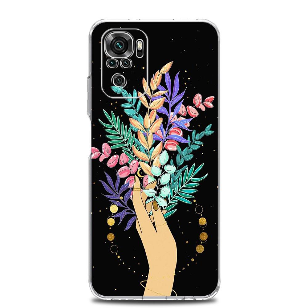 Moon Tarot Cat Aesthetic Soft Phone Case For Xiaomi Redmi Note 12 11 9S 9 8 10 Pro Plus 7 8T 9C 9A 8A K40 Gaming Clear Cover