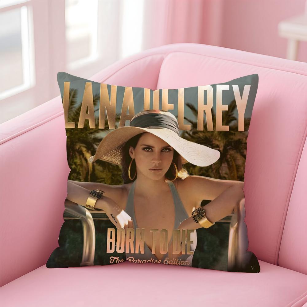 L-Lana Del Reys Kuddfodral Bekvämt Vändbart Kuddfodral Perfekt för Bil Soffa Sovrum & Mer