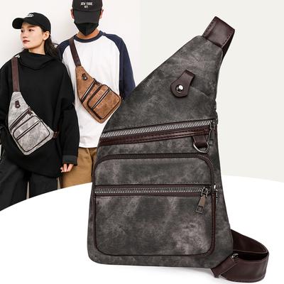 Brusttasche für Männer, weiches Leder, Diebstahlschutztasche, Umhängetasche für Damen