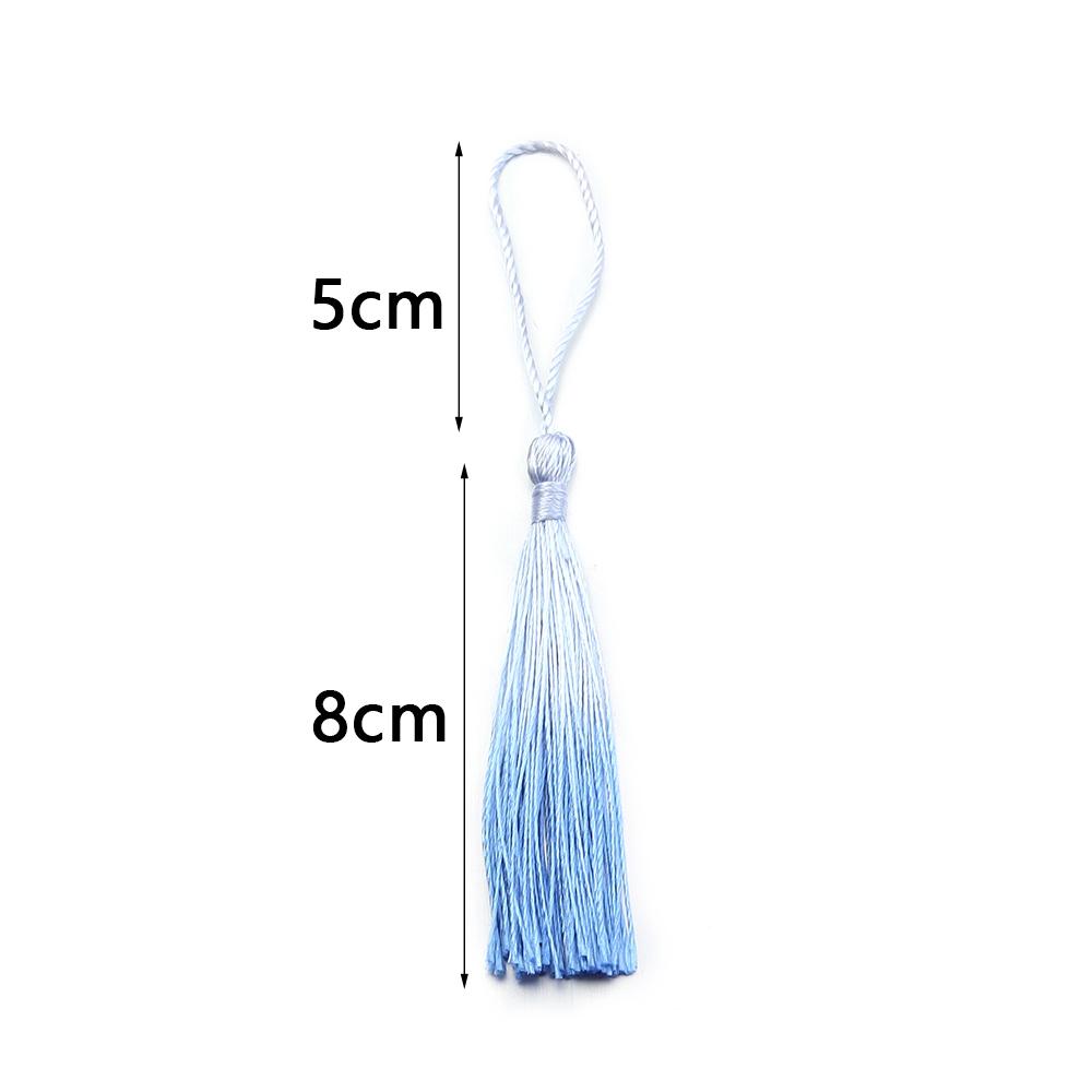 10Pcs 13cm Gradient Color Polyester Silk Tassels Bookmark Tassels Mini Tassels For DIY Crafts Jewelry Making Souvenir Bookmarks