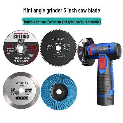 3-Zoll Mini-Winkelschleifscheibe für Fliesen, Stein, Holz, Metall – 75/76mm Sägeblatt & Schleiflamellenscheibe