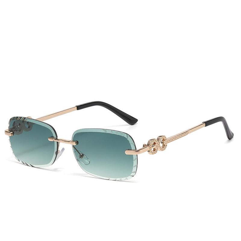 

Новая Мода Роскошный Бренд Дизайнерские Солнцезащитные Очки Женские Безободковые Цветочные Овальные Элегантные Очки Модные Вечерние Милые Солнцезащитные Очки