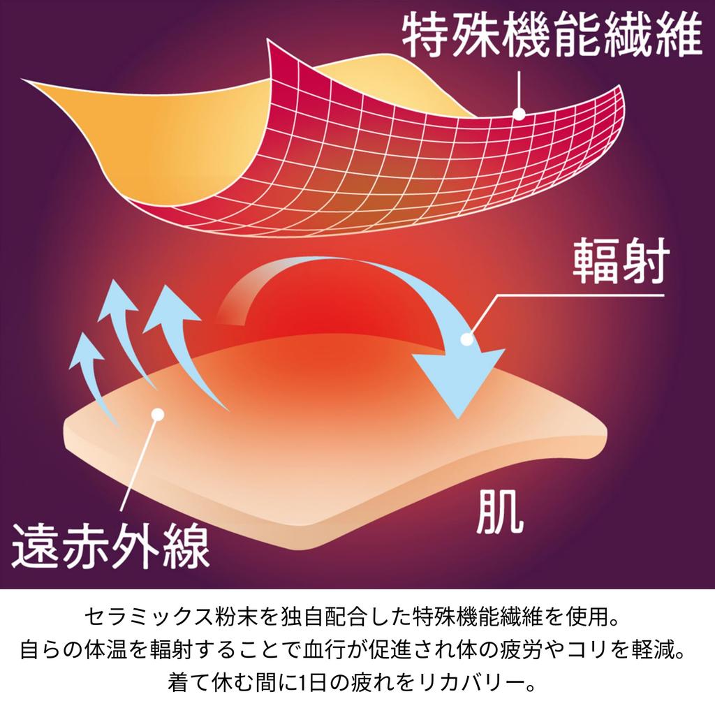Antel Servan Återhämtning Återhämtning Trötthet Blodcirkulation Långärmad Pyjamas Melangegrå Bär, Skötsel, Lindring, Förbättring, Damset, (JP, Alfabetet,