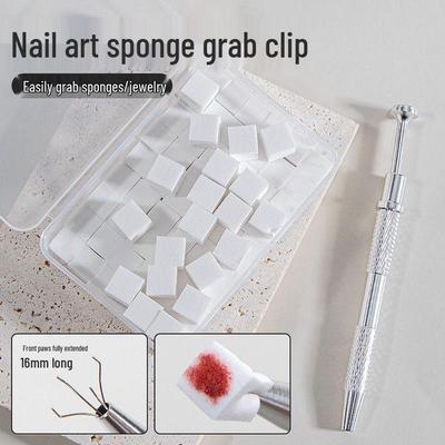 Spugnetta per Nail Art ad Alta Densità Blocco Tofu Strumento per sfumare il blush con clip
