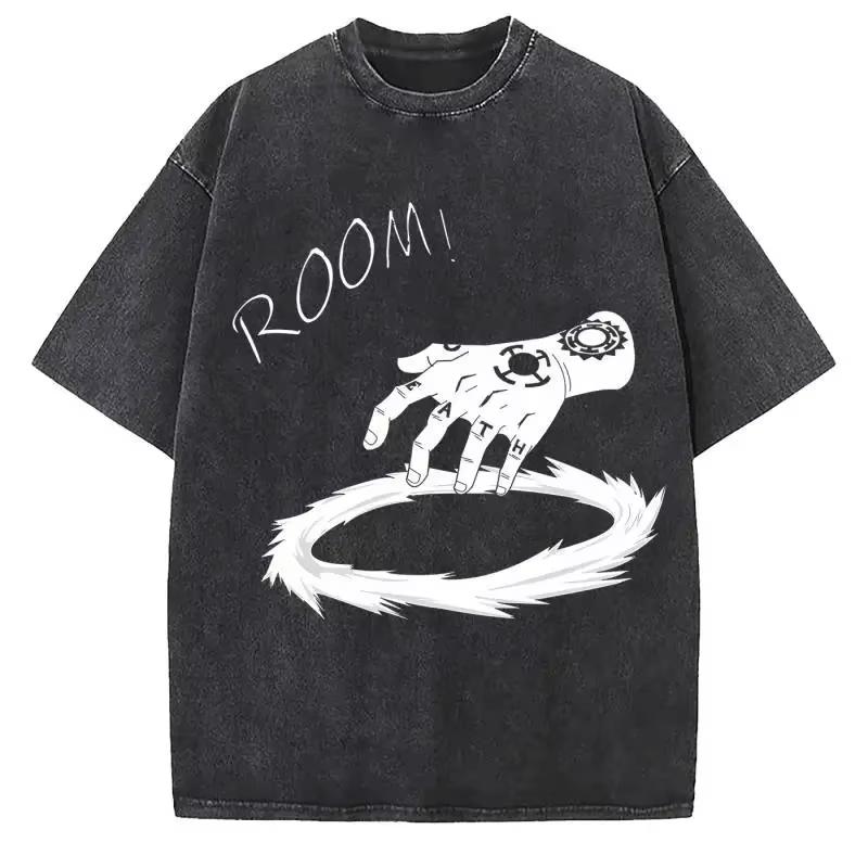 

Japanese Anime ONE PIECE Graphic Cotton Print TShirt Retro Washed Shortsleeved Top for Men Women YK Harajuku Tee 2XL