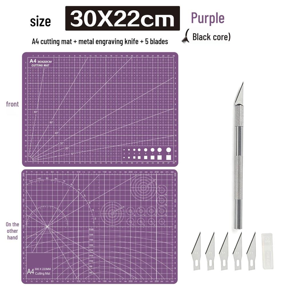 A4 3mm Thick Cutting Mat - Durable Handmade Desktop Pad for Paper Cutting & Writing