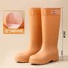 Women's extra high cm medium and big red rubber shoes wedding shoes women's shoes urban commuter water shoes sweet sa long tube rain shoes