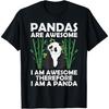 Design Panda Drôle Pour Hommes Femmes Garçons Filles Amoureux de l'Ours Panda T-Shirt(1)
