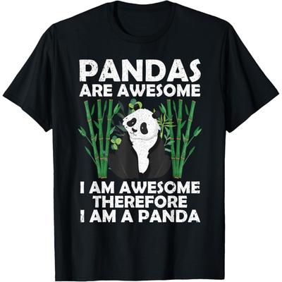 Lustiges Panda-Design für Männer Frauen Jungen Mädchen Panda Bär Liebhaber T-Shirt(1)