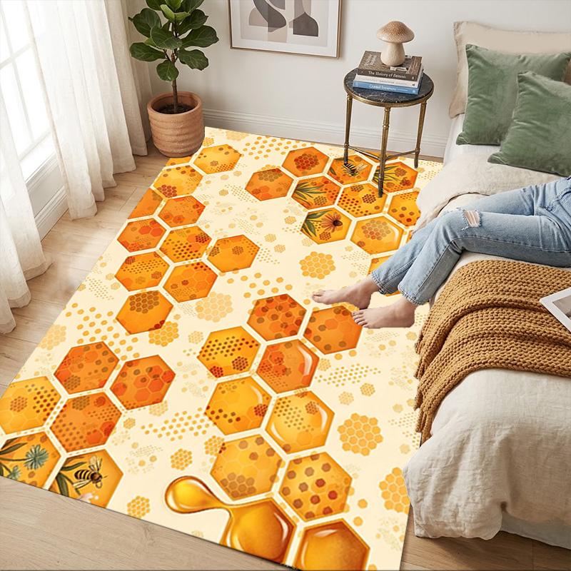 Honeycomb Living Room Nonslip Area Rug Soft Carpet For Bedroom Game Playroom Sofa Office Home Decor Doormat Christmas Gift C929371