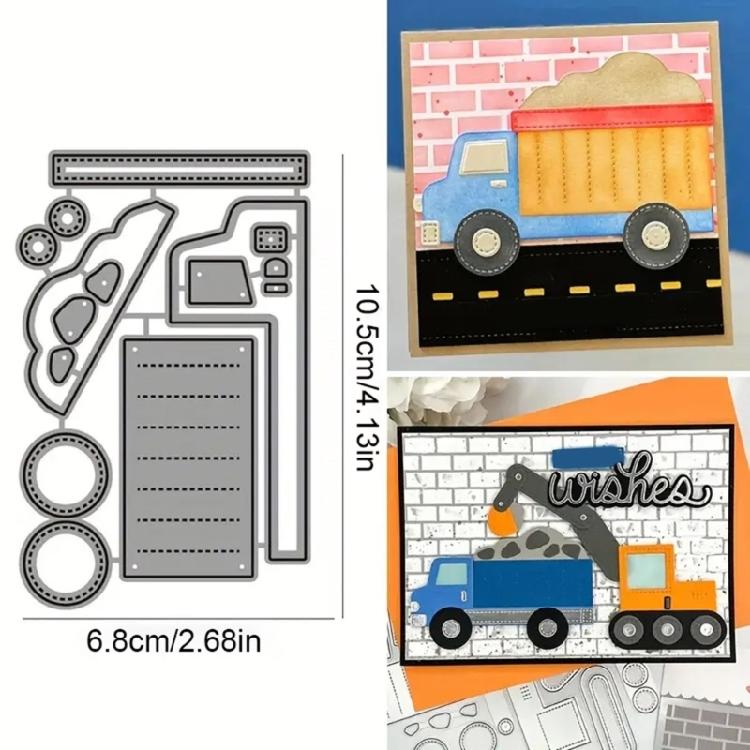 LKW Bagger Metall Stanzformen Schablonen Formen Präge Schablonen Stanzteile für Scrapbooking Kartenherstellung Dekorationen