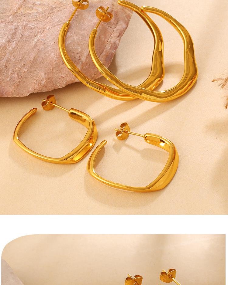 Chic Minimalist Square Hoop Earrings - Sophisticated and Stylish for Women