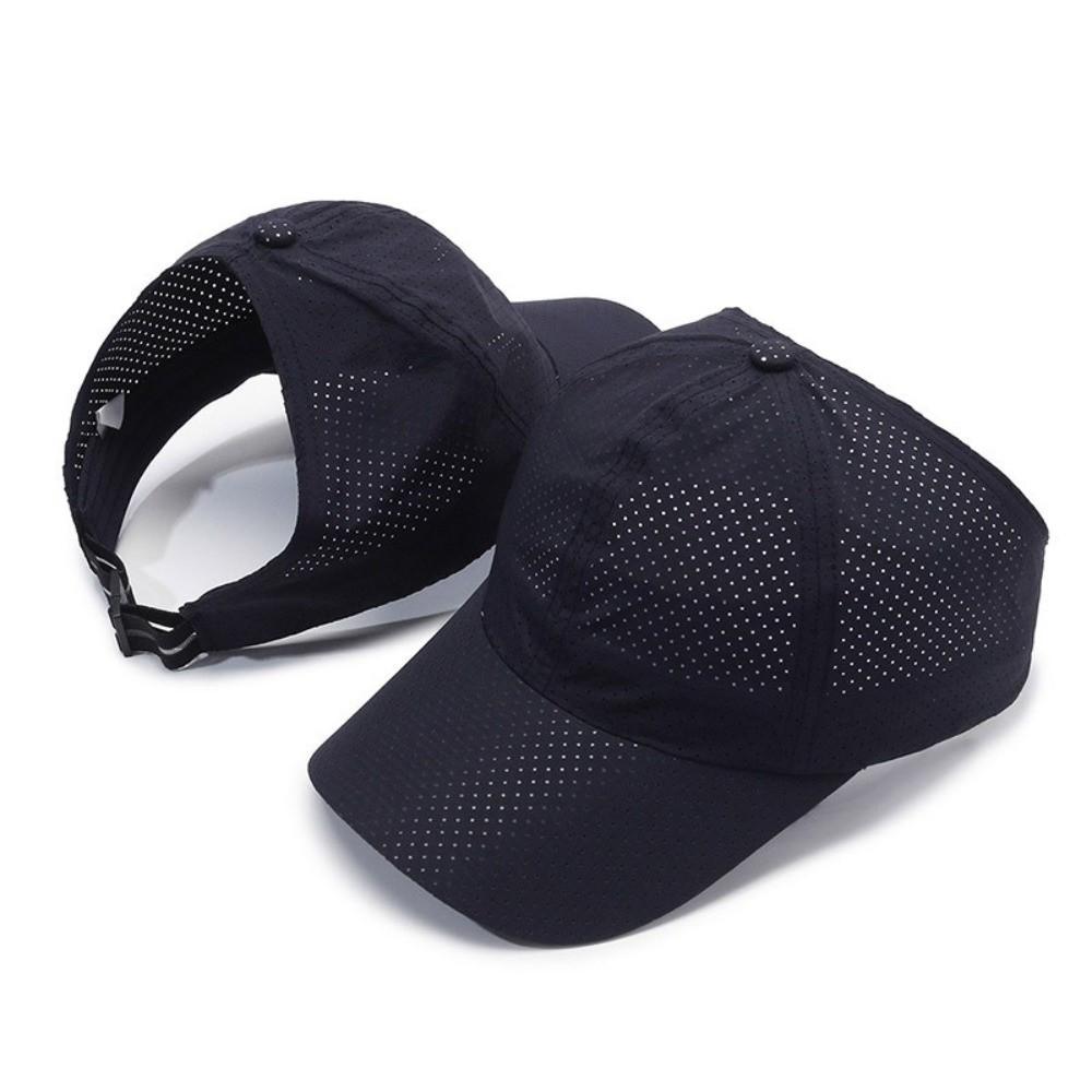 New Solid Color Sun Cap Dry Quickly Casual Sport Hat Breathable Adjustable Peaked Cap Men