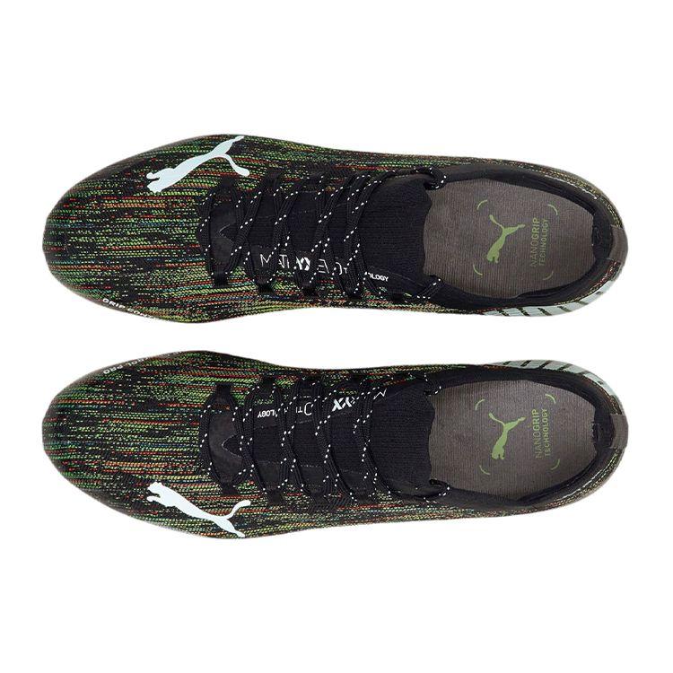 Puma Ultra 1.2 Round Toe Lace-Up MG (Rubber Short Stud) Soccer Shoes Men Soccer Shoes Black Yellow 106341-02