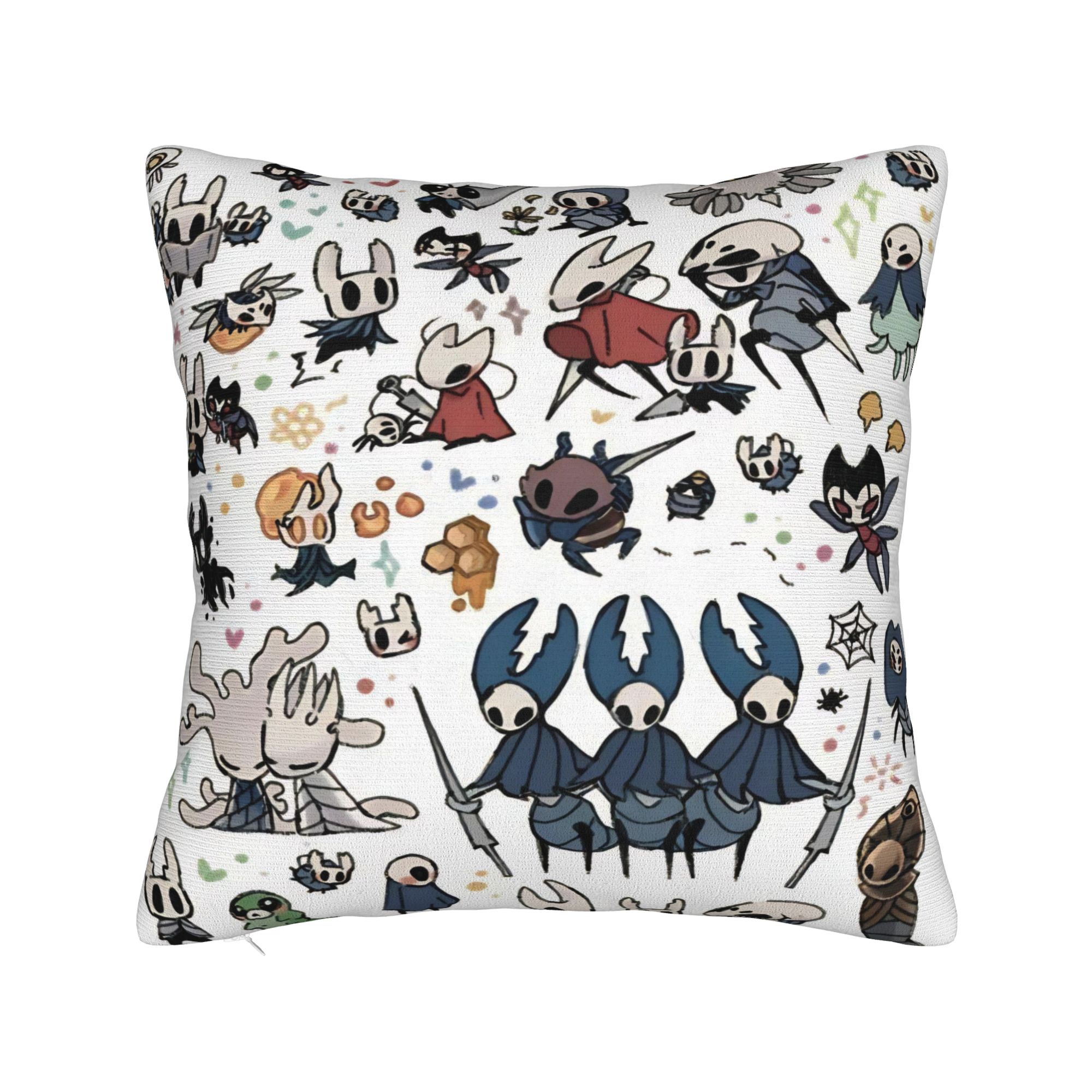 Мультяшный персонаж игры Hollow Knight Рыцарь и Шершень Наволочки Современная Наволочка Для Дивана Кровати Гостиной Дизайнерская Наволочка 30x30cm 12x12in