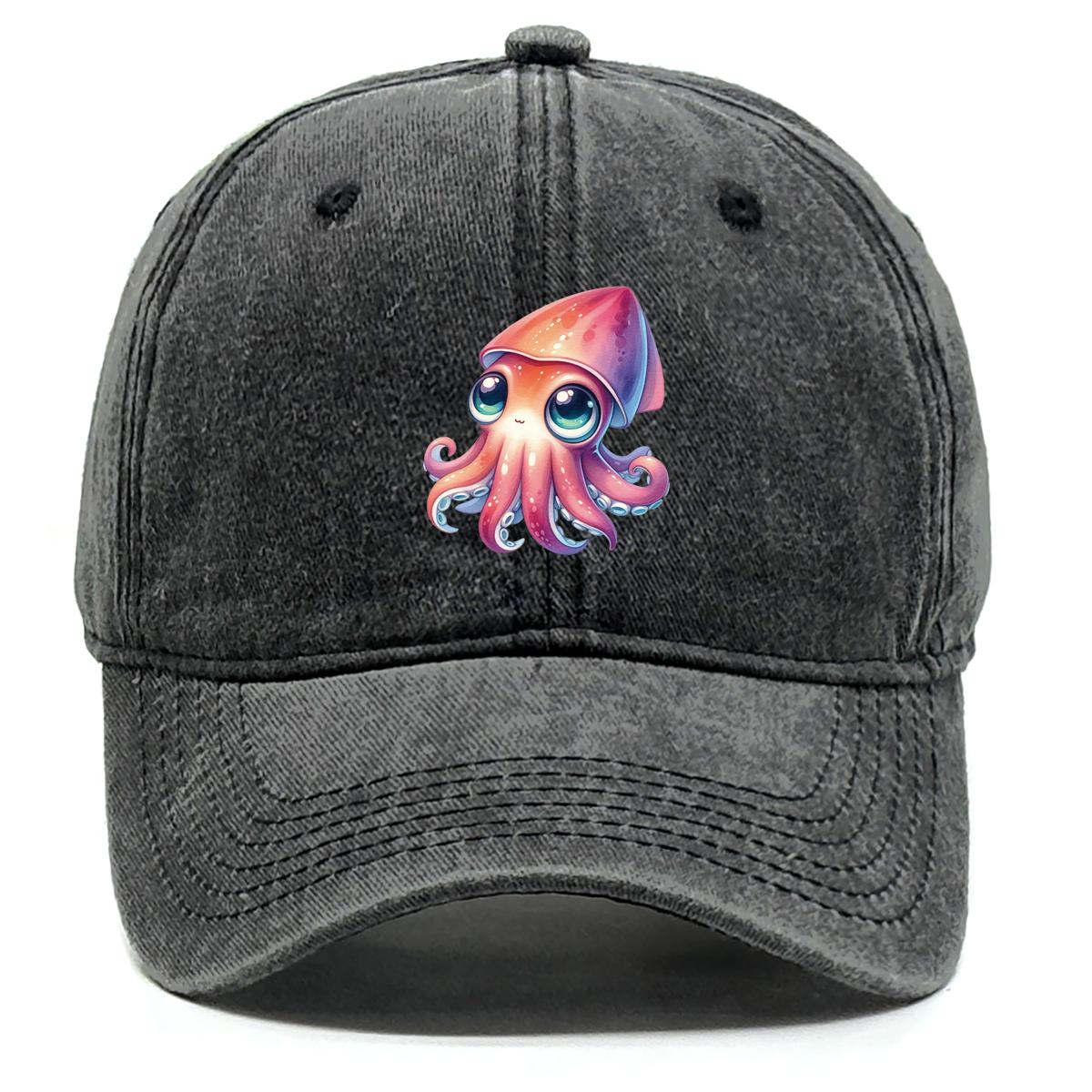 

Кепка снепбек от солнца с принтом осьминога, животная кепка с плоским козырьком, летний головной убор с регулируемым ремешком, унисекс, регулируемая бейсболка as the picture чёрный