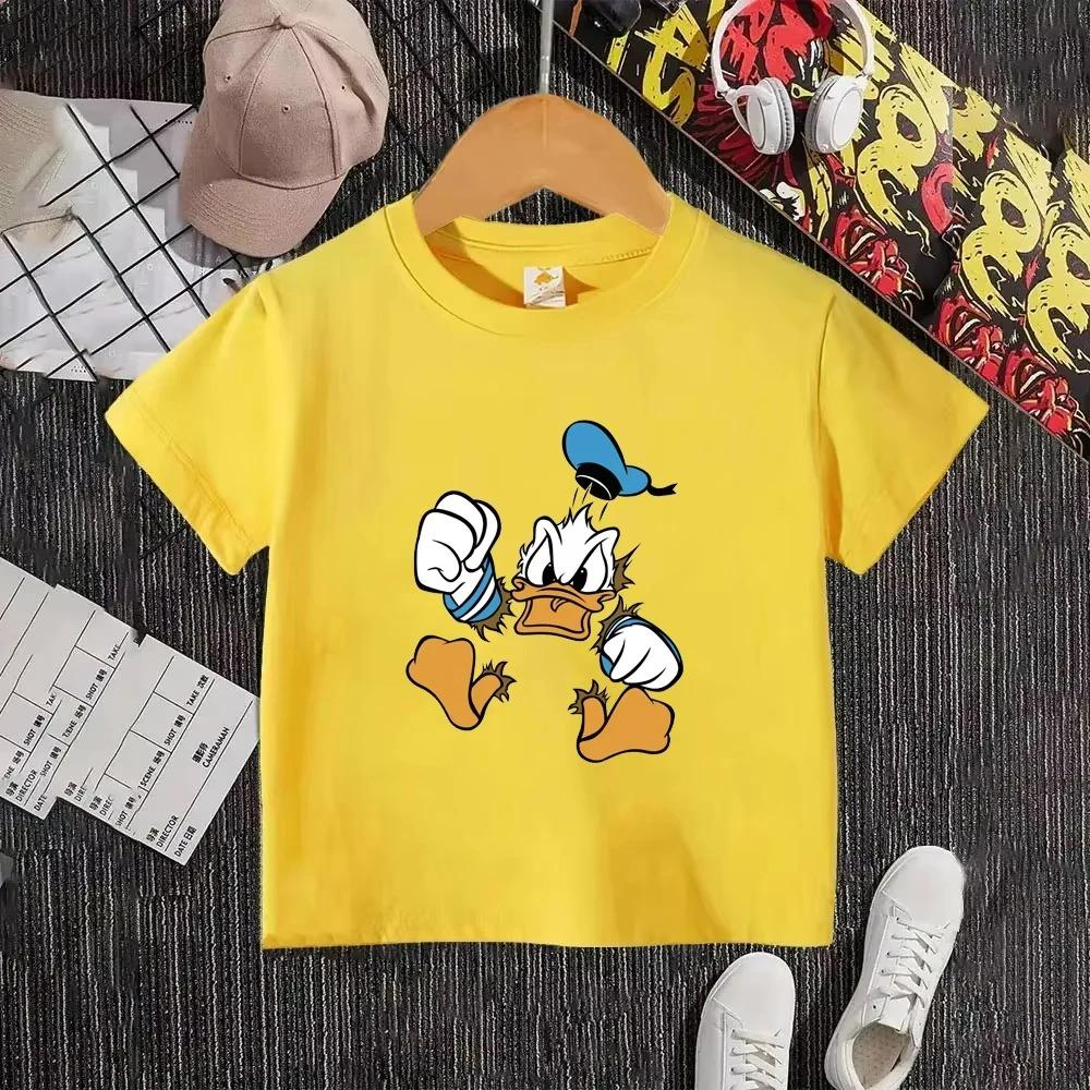 2026 New Edition - Disney Classic Character Donald Duck Printed Children's Pure Cotton Round-neck Loose and Soft Cool T-shirt