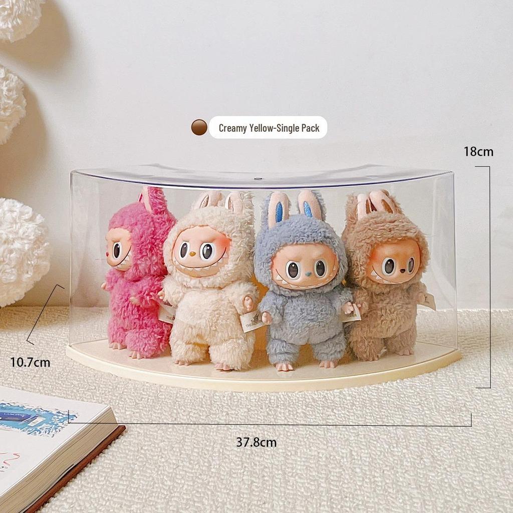 Rotating Labubu Plush Figurine Display Box and Stand