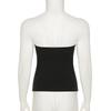 Gothic Print Black Tube Top Women Strapless Skinny Cropped Tops Summer Casual Chic Graphic Tees Y2k Streetwear Vest Basic