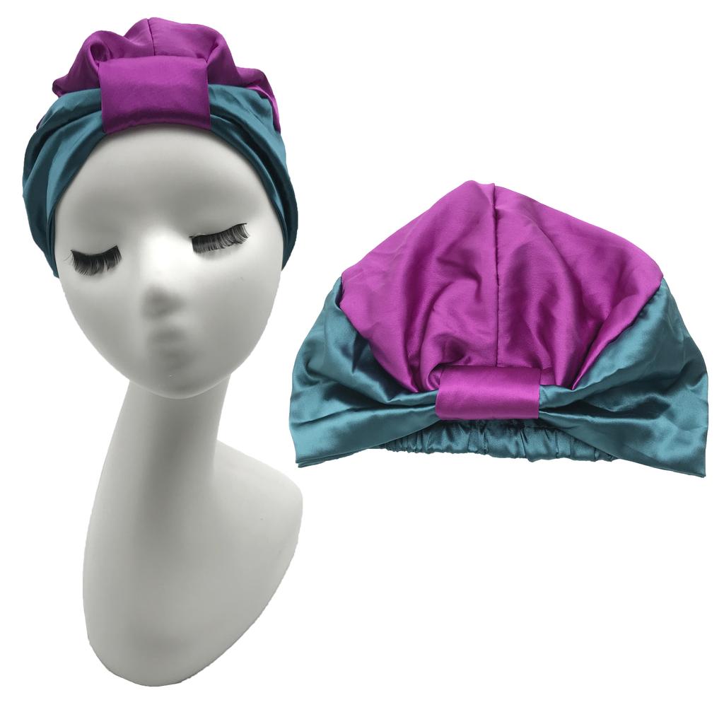Price Double Layer Cute Style Silk Ladies Hair Turban Custom Bonnets Silk logo 100% Mulberry Silk Bonnet