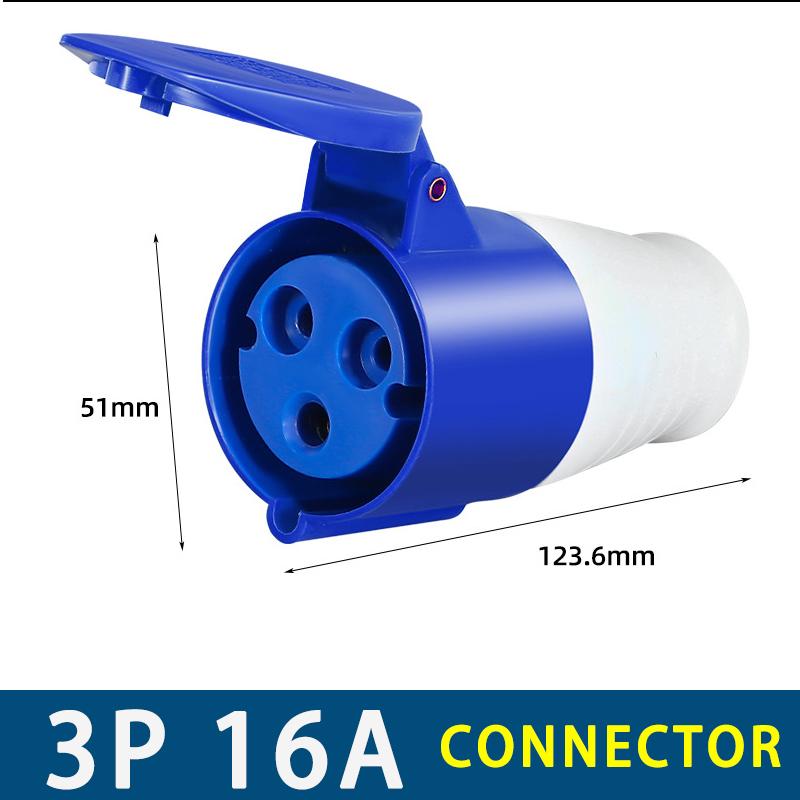 240V 16A Car Connection Plug Adapter 3 4 5PIN Mains Hook Up Site Socket for Caravan Motorhome Camping Power Supply