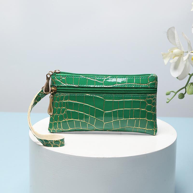 

Новая сумка-клатч с крокодиловым узором, сумка для хранения, классическая ретро-сумка с двумя ручками зелёный