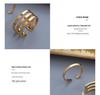 Oumeis Multi-Layer 18K Gold Titanium Steel Smooth Surface Couple Ring for Men & Women