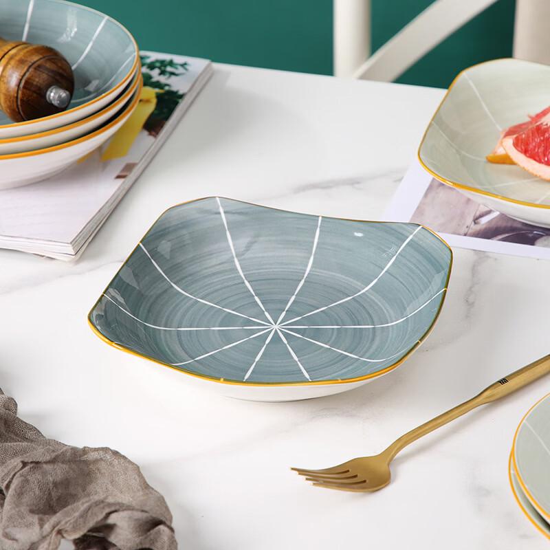 DRN Nordic Style Underglaze Ceramic Dinner Plate