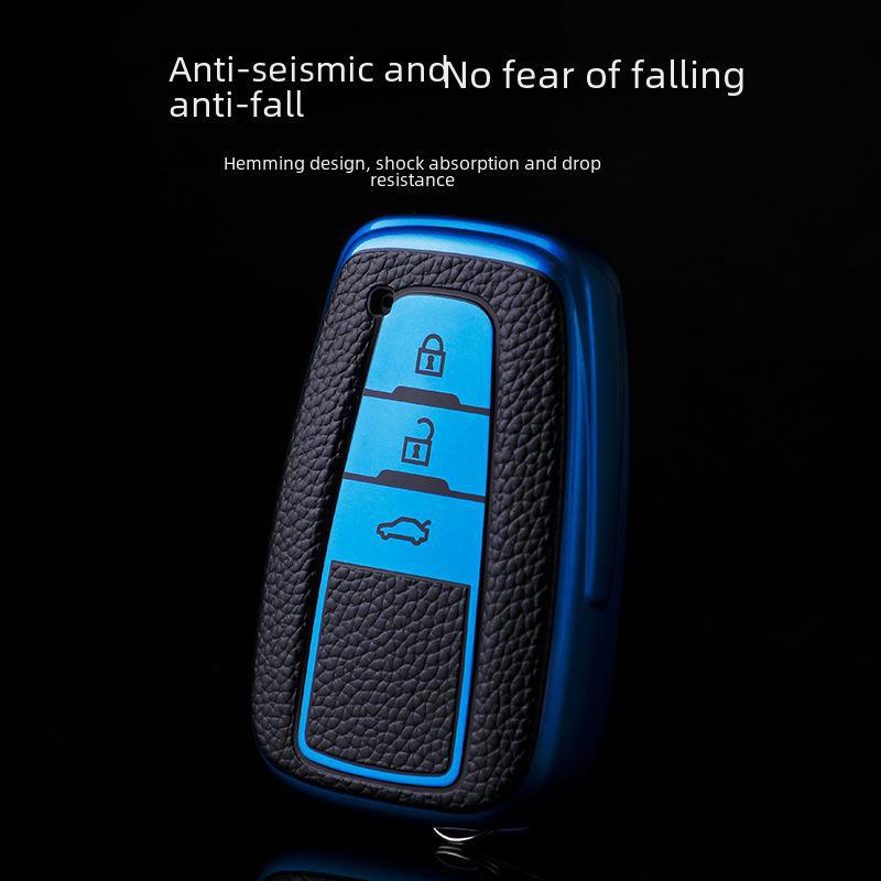 Toyota Car Key Cover for Camry, Corolla, Ralink, Highlander. Dragon Design with Full Shell Buckle for Men.