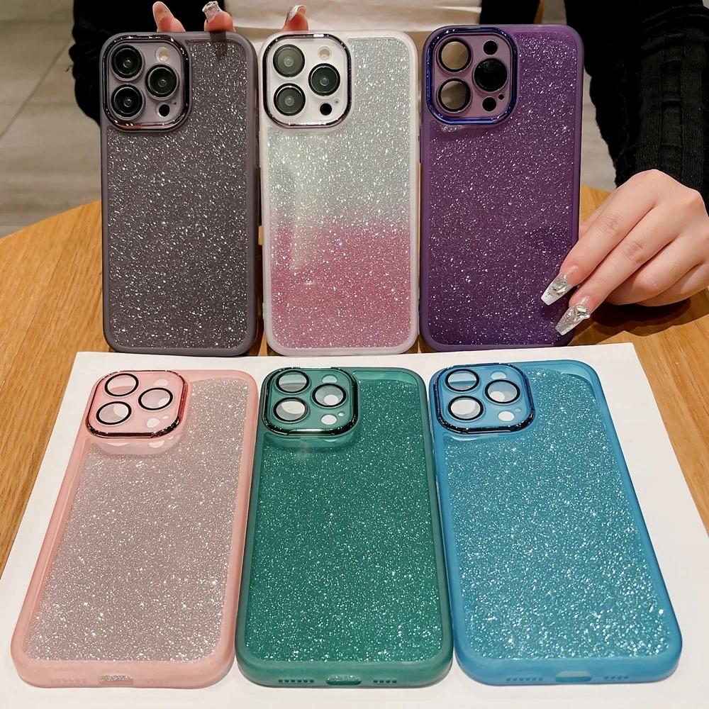 ITel P40 S23 Plus Spark 20 C GO 2024 Glitter Telefondeksel for Infinix Hot 40 Zero 30 Smart 8 7 Siery Skinnende Beskytt Kameradeksel