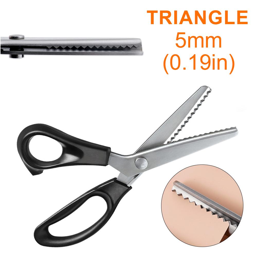 Stainless Steel Pinking Shears Lace Scissors Professional Dressmaking Zig Zag Cut Tailor Clothing Fabric Leather Sewing Scissors