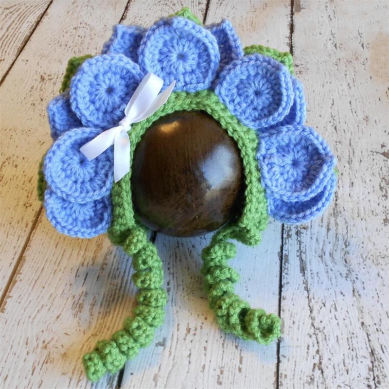 Neue handgehäkelte Horn-Pullovermütze, modische und personalisierte Sturmhaube für Erwachsene