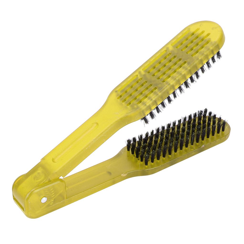Perie de păr cu peri antistatică rezistentă la căldură cu două fețe pieptene galben