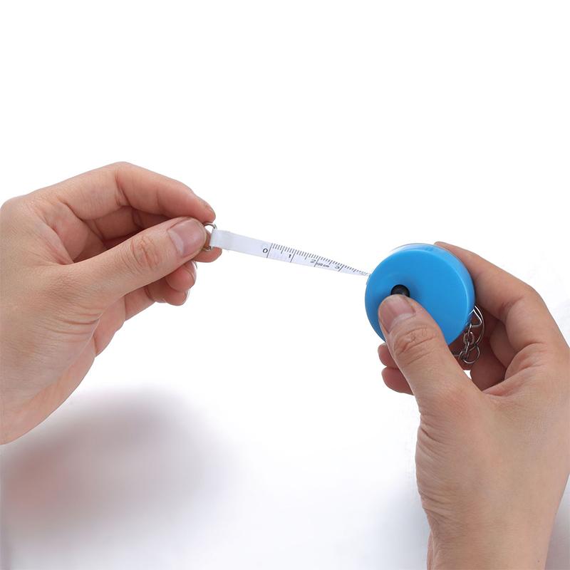 Mini Keychain Tape Measure Portable Measuring Tool 1.5m Tape Measure Automatic Retractable Leather Ruler