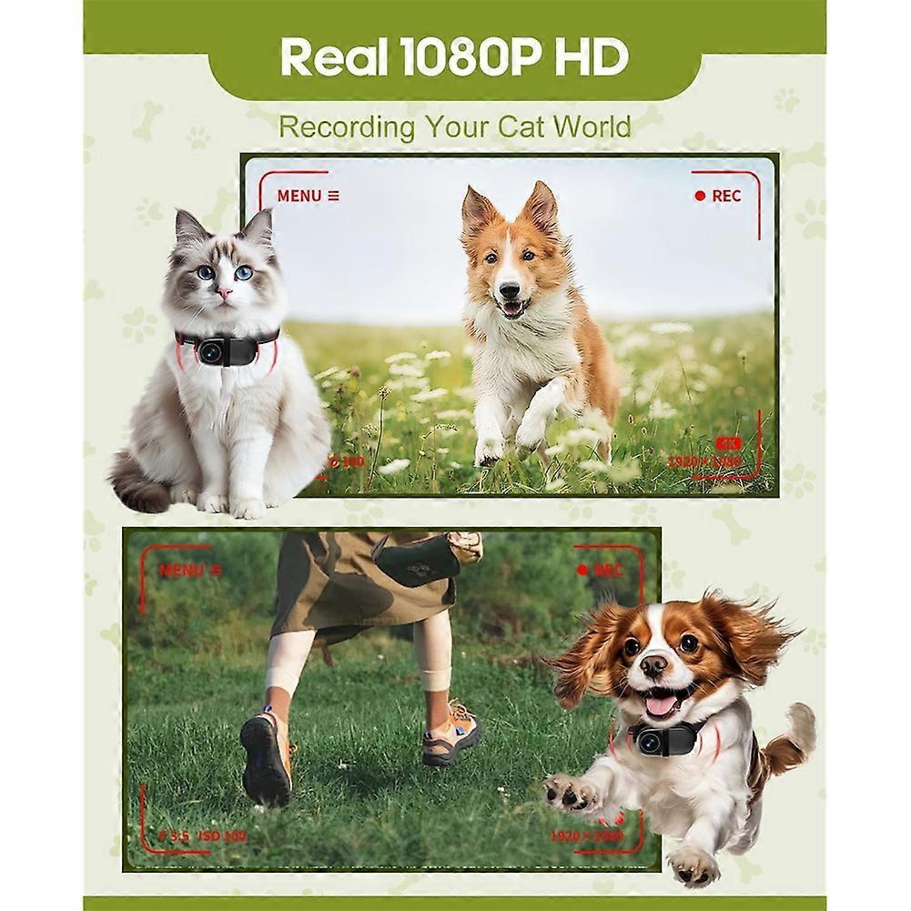 Cat Camera Collar with Video Recording,with 16G SD Card 1080p HD Mini Action Sport Cam,All Activities Pet Supplies/Stuff