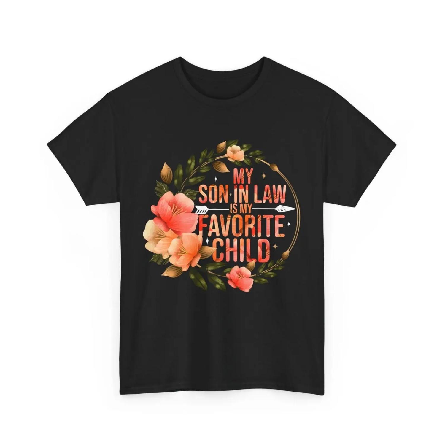 

Mother in Law Son T Shirt My Is Favorite Child Floral S чёрный