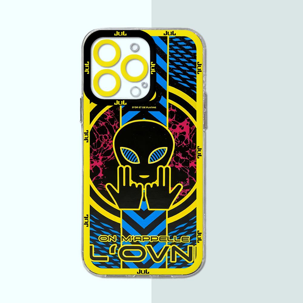 

JuL C est Pas Des Lol Rapper Phone Case For iPhone 16 15 14 13 12 11 Mini Pro Max X XR XSMax 7 8 Plus Transparent Cover iPhone 13