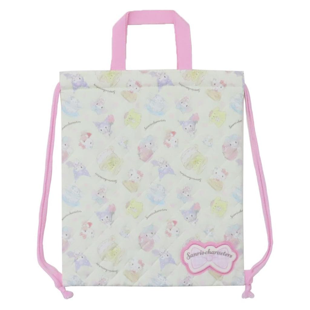 Takanami Create Quilted Knapsack with Sanrio Characters, Yellow [130362] for Commuting to School or Other Activities