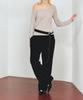 Aente Warm Terry Banding Pants - Black